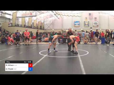 86 Kg Consi Of 16 1 Myles Wilson IOWA Vs Dan Filipek McKendree Bearcat Wrestling Club