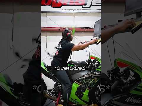 Rider's Chain Breaks At HIGH SPEED on Dyno😳