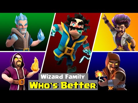 Wizard Family Epic Comparison | Electro Wizard - clash royale | Clash of Clans