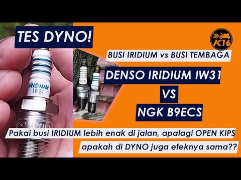 Review BUSI IRIDIUM - DENSO IW31 vs NGK B9ECS (busi tembaga) - tes DYNO