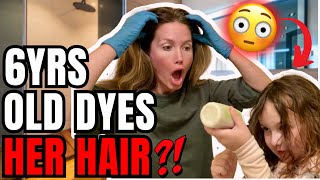 6YRS OLD DYES HER HAIR FOR THE FIRST TIME