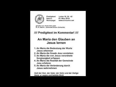 03.03.2019 - An Maria den Glauben an Jesus lernen