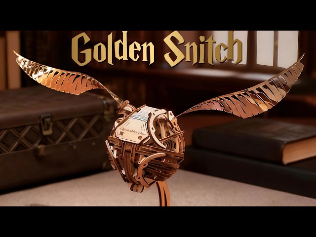 Vídeo relacionado con PUREMIND Harry Potter Snitch Dorada Rompecabezas 3D de Madera para Adultos - Modelo con Alas Móviles con Licencia Oficial - Regalo de Manualidades Mágico para Fans y Coleccionistas