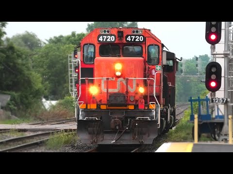 [4K] CN 532 on a Sunday? | Canadian National Train 532 Working in Brockville Moving Aluminum Ingots