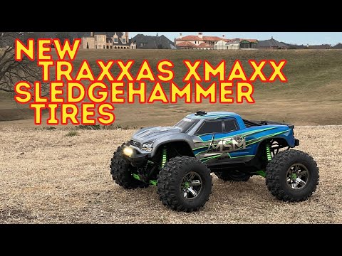 New Traxxas Xmaxx 8S Sledgehammer Tires Install and Review WideMaxx RC Car