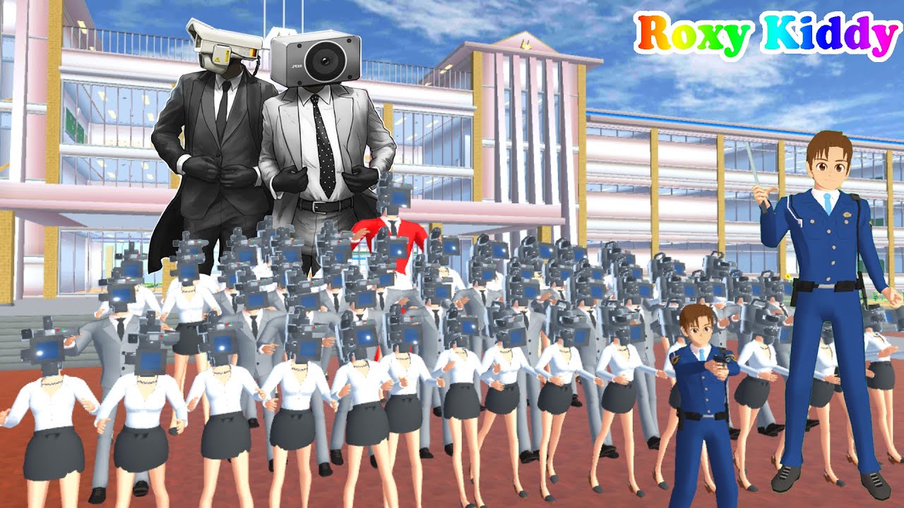 Polisi Yuta Kewelahan Karena CAMERAMAN SKIBIDI Menghilangkan Kepala Orang | Sakura Simulator