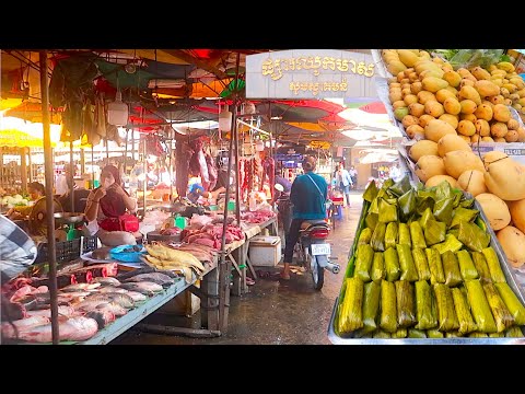 Chhouk Meas Market in Phnom Penh in The Morning