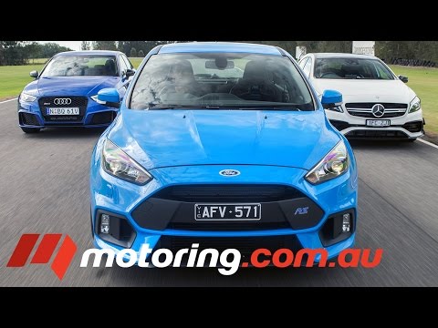 Ford Focus RS v Mercedes-AMG A 45 v Audi RS 3: Track Test