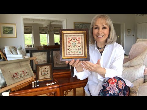 Flosstube #191Padded satin stitch and exploring the front and back of an antique sampler