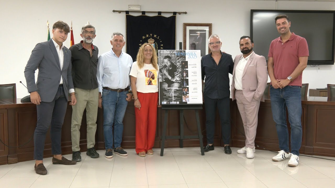 Esta mañana se ha presentado en el salón municipal de plenos el cartel anunciador del Festival Flamenco de la Vendimia 2025.