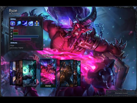 Dark Crystal Ryze Skin Spotlight Gameplay 1080p HD League Of Legends
