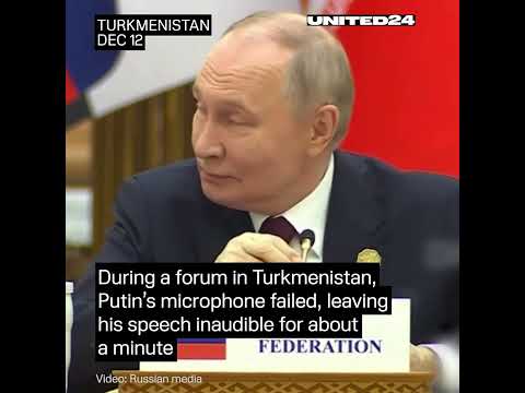 United24- Vladimir Putin had a Technical Malfunction of Mic #anonymoushack