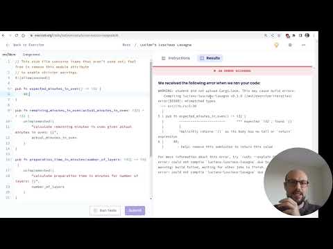 Learning Rust basics on Exercism - #12in23