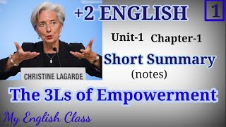 The 3Ls of Empowerment Summary| in English| inMalayalam| speech| notes| Chapter1| Unit1|Christmas