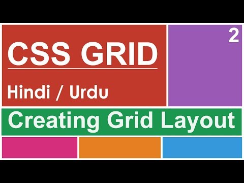 CSS Grid Building with Rows Columns Tutorial in Hindi Urdu