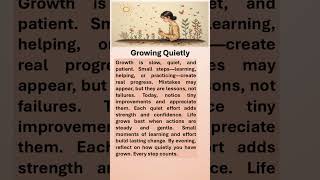 Growing Quietly  #motivation #boostyourconfidence #affirmations #selfimprovement #growing #quietly