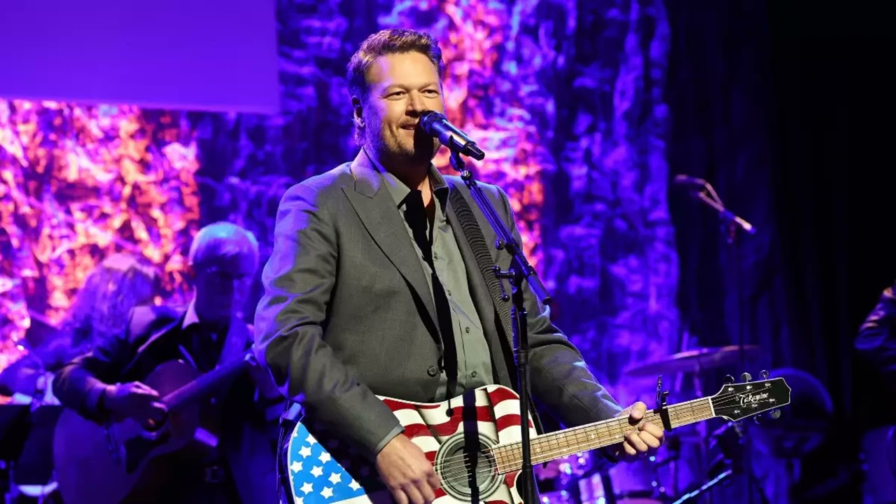 Blake Shelton co-hosting with Don Helton on Country Countdown USA, November 2024