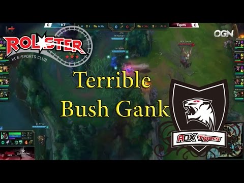Terrible Bush Gank during KT vs Tigers game