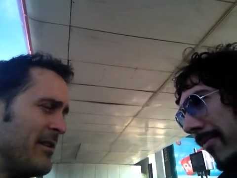 Me and Jonathan Kreisberg, waiting at Fiumicino.