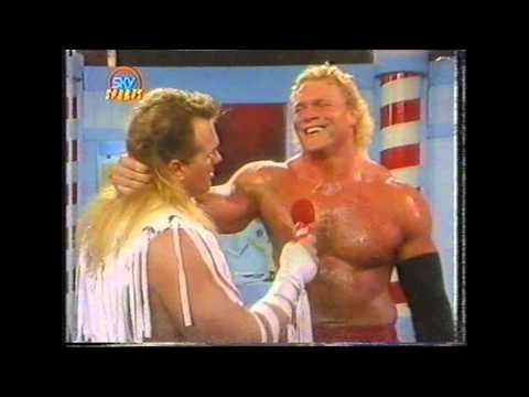 WWF Sid Justice smashes the Barber Shop