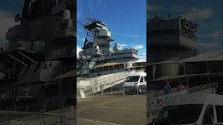 Spotted the battle ship Iowa docked at the port | Discovery Princes Cruise Review 2025