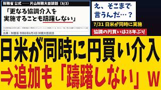 片山財務相、日米協調介入を発表⇒「税金が消えた」を調べた結果