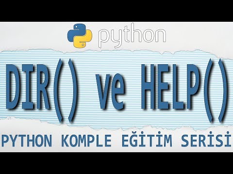 Python Dersleri: 33 - DIR() ve HELP()