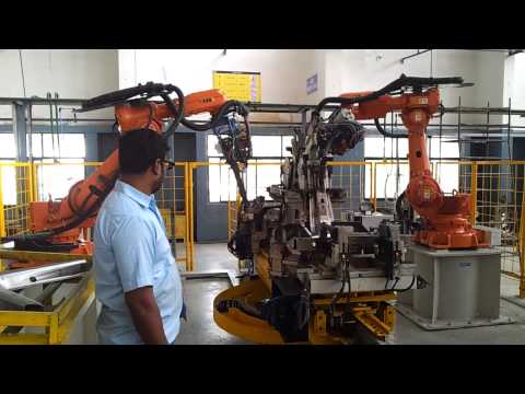 spot welding robotic cell