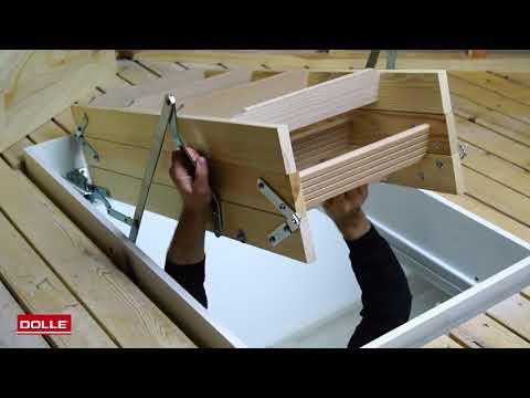 DOLLE clickFIX® 76G loft ladder assembly video  Insulated Loft Ladder – with no thermal bridges
