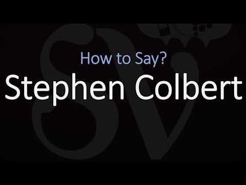 How to Pronounce Stephen Colbert? (CORRECTLY)