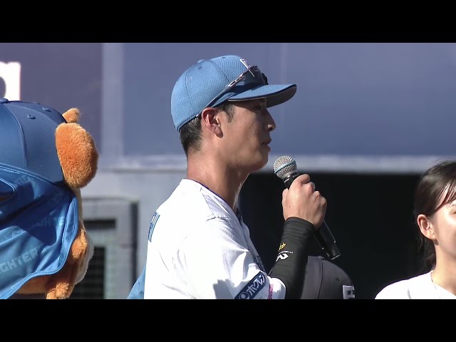 【ファーム】 ファイターズ・若林晃弘選手 ヒーローインタビュー 8月3日 北海道日本ハムファイターズ 対 埼玉西武ライオンズ