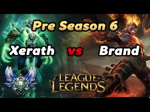 League of legends - Xerath Pre-Season 6 Mid Main Diamond Gameplay