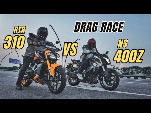 Tvs Apache RTR 310 Vs Bajaj Pulsar Ns400Z Drag Race