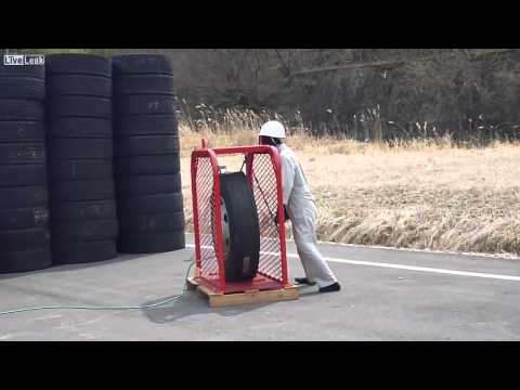 Tire explodes