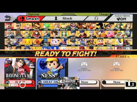 Smash Lounge 71 - Diplomat (Bayonetta) vs Charger (Ness)