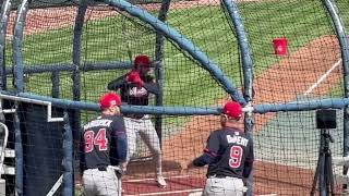 Eli White Atlanta Braves OF at spring training 