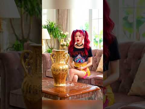 Rumi and Mira found a golden vase in the ancient tower.