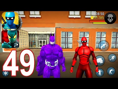 Power Spider 2, Blue Ninja, Rope Hero - Gameplay Walkthrough Part 49 - Gangsters (iOS, Android)