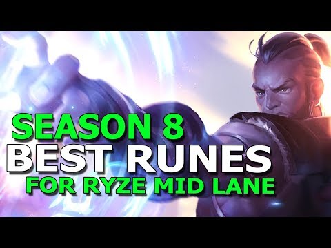 BEST MID LANE RUNES FOR RYZE! - Season 8