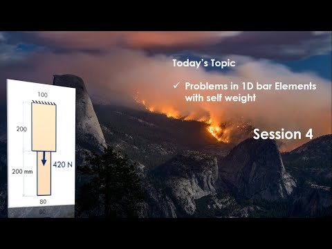 FEA_U2S4_Problem in 1D bar element with self weight