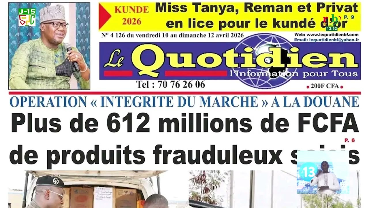 Revue de Presse du 10 avril 2026