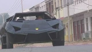 Chinese man creates own Lamborghini out of iron and an old van