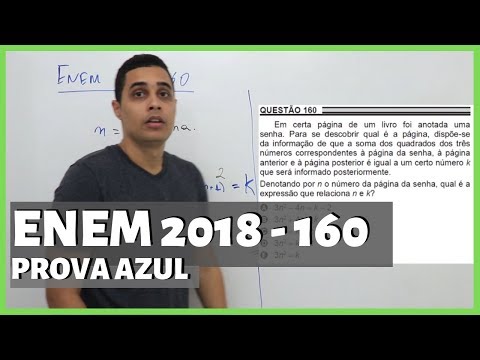 Questão 160 do ENEM de 2018 | Prova de Matemática | Equações