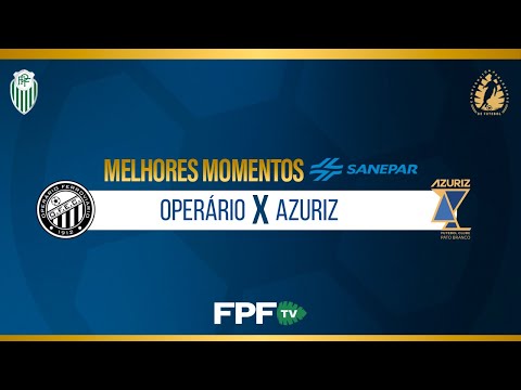 Operário 2X0 Azuriz Futebol | PARANAENSE 2026 | QUARTAS DE FINAL - IDA
