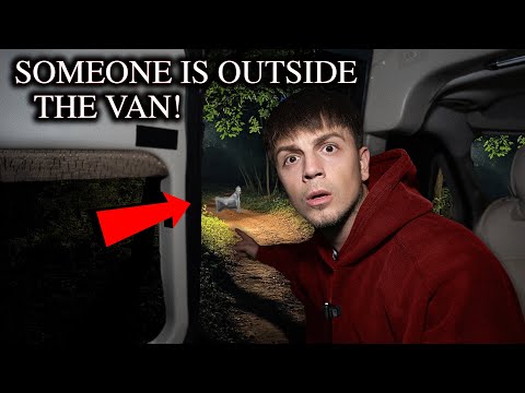 THE NIGHT WE ALMOST DIED VAN CAMPING AT HAUNTED DEMON FOREST - SOMEONE WAS OUTSIDE THE VAN!