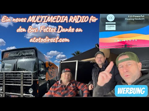 A new multimedia radio for the race bus. Thanks to atotodirect.com @ATOTO_Official
