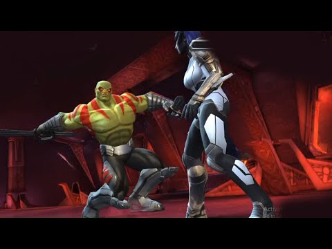 DRAX Vs PROXIMA MIDNIGHT - EPIC BATTLE MARVEL SUPERHEROES MARVEL Contest of Champions Super Hero Fig