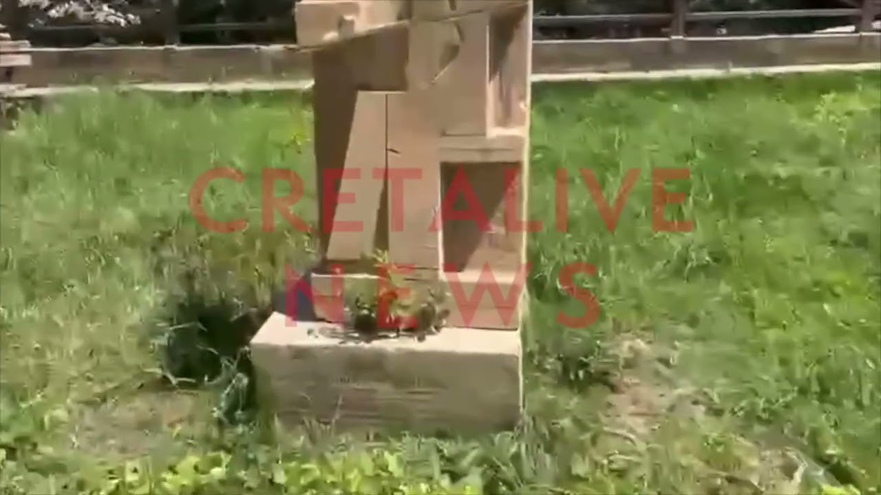 Απίστευτο: Βάνδαλοι αποκεφάλισαν την προτομή του Νίκου Ξυλούρη!