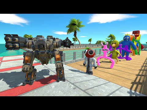 B.O.O.S Oasis Death Run Vs Creepy Monster and Super Hero - Animal Revolt Battle Simulator