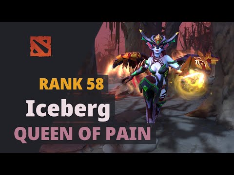 Iceberg (Rank 58) plays Queen of Pain Dota 2 Full Game